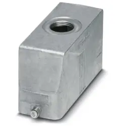 Grommet housing, size B24, die-cast aluminum, PG21, straight, longitudinal bow locking, IP66/IP67, 1412791