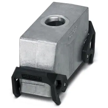 Grommet housing, size B24, die-cast aluminum, PG16, straight, cross bow locking, IP66/IP67, 1412801 - 1