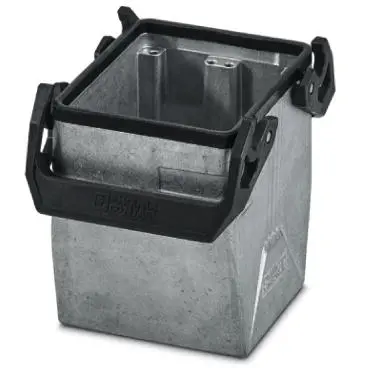 Grommet housing, size B32, die-cast aluminum, M40, straight, cross bow locking, IP66/IP67, 1424843 - 1