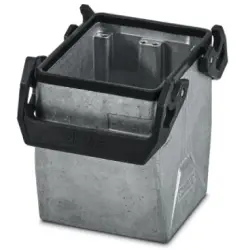 Grommet housing, size B32, die-cast aluminum, M40, straight, cross bow locking, IP66/IP67, 1424843