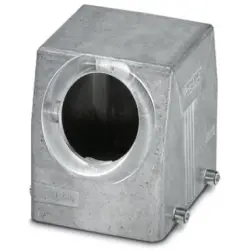 Grommet housing, size B32, die-cast aluminum, M50, angled, cross bow locking, IP66/IP67, 1424838