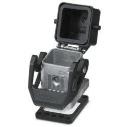 Surface mount housing, size D7, die-cast aluminum, longitudinal bow locking, IP66/IP67, 1419251