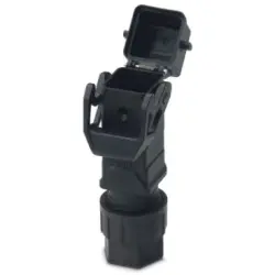Grommet housing, size D7, PA, M25, straight, longitudinal bow locking, IP66, 1419264