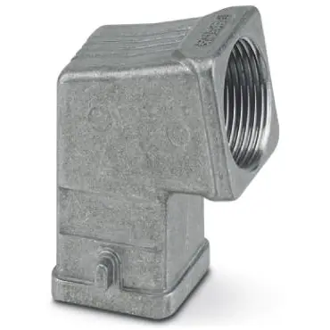 Grommet housing, size D7, die-cast aluminum, PG11, angled, longitudinal bow locking, IP66/IP67, 1419236 - 1