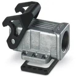 Surface mount housing, size D7, die-cast aluminum, M20, angled, longitudinal bow locking, IP66/IP67, 1419253