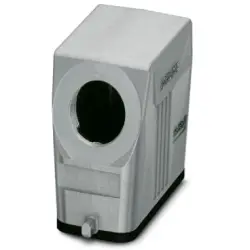 Grommet housing, size D15, die-cast aluminum, PG16, angled, longitudinal bow locking, IP66/IP67, 1424348