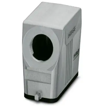 Grommet housing, size D15, die-cast aluminum, PG21, angled, longitudinal bow locking, IP66/IP67, 1424349 - 1