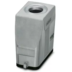 Grommet housing, size D15, die-cast aluminum, PG21, straight, longitudinal bow locking, IP66/IP67, 1424358