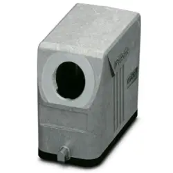 Grommet housing, size D15, die-cast aluminum, M20, angled, longitudinal bow locking, IP66/IP67, 1424345