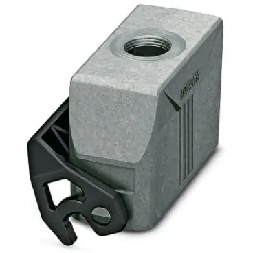 Grommet housing, size D25, die-cast aluminum, PG16, straight, longitudinal bow locking, IP66/IP67, 1424388 - 1