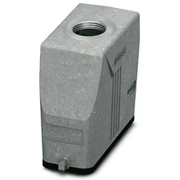 Grommet housing, size D25, die-cast aluminum, PG16, straight, longitudinal bow locking, IP66/IP67, 1424384 - 1