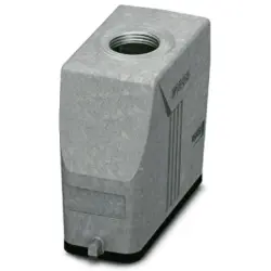 Grommet housing, size D25, die-cast aluminum, PG21, straight, longitudinal bow locking, IP66/IP67, 1424385