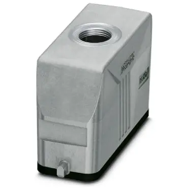 Grommet housing, size D25, die-cast aluminum, M20, straight, longitudinal bow locking, IP66/IP67, 1424381 - 1