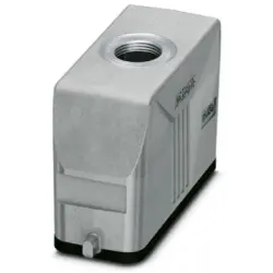 Grommet housing, size D25, die-cast aluminum, PG16, straight, longitudinal bow locking, IP66/IP67, 1424383
