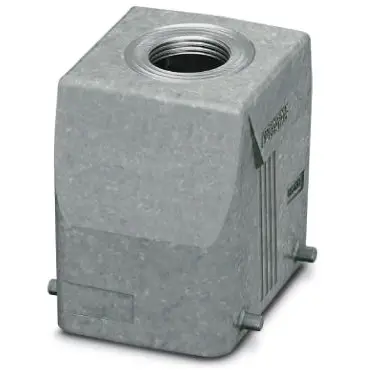 Grommet housing, size D50, die-cast aluminum, PG29, straight, cross bow locking, IP66/IP67, 1424411 - 1