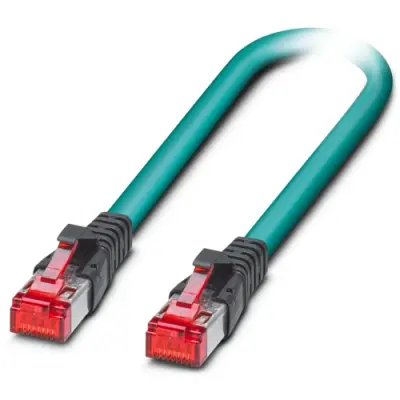 Patch cable, RJ45 plug, straight to RJ45 plug, straight, Cat 6A, S/UTP, PUR, 20 m, blue, 1413166 - 1