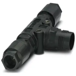 T connector, 4 pole, T-shape, 1.0-2.5 mm², cable Ø 9 to 16 mm, IP68/IP69K, 1405404