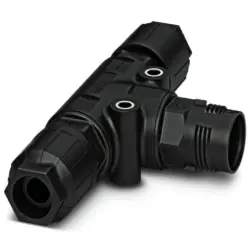 T connector, 4 pole, T-shape, 0.5-1.5 mm², cable Ø 9 to 14 mm, IP66/IP68/IP69K, 1414752