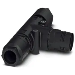 T connector, 4 pole, T-shape, 2.5-6.0 mm², cable Ø 9 to 14 mm, IP66/IP68/IP69K, 1411416