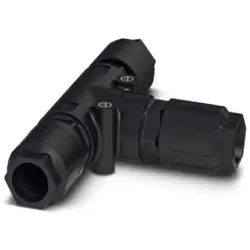 T connector, 4 pole, T-shape, 2.5-6.0 mm², cable Ø 9 to 14 mm, IP66/IP68/IP69K, 1411414