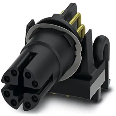 Panel socket, M12, 8 pole, screw locking, straight, 1424180 - 1