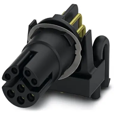 Panel socket, M12, 8 pole, solder connection, screw locking, angled, 1424193 - 1