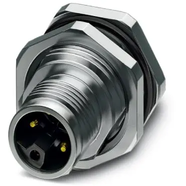 Plug, M12, 5 pole, solder pins, screw locking, straight, 1415337 - 1
