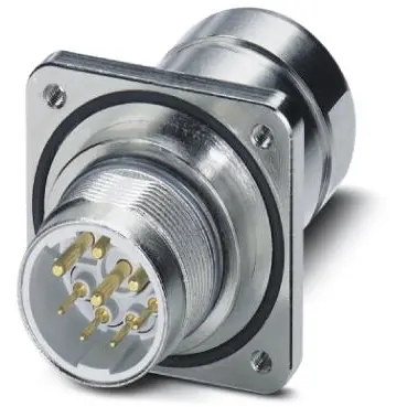 Plug, M23, 6 pole, crimp connection, screw locking, straight, 1605517 - 1