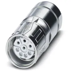 Jack, M23, 6 pole, crimp connection, SPEEDCON locking, straight, 1618194