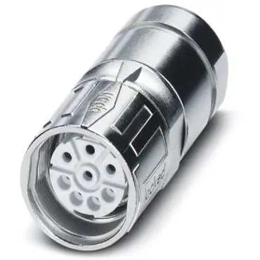 Jack, M23, 6 pole, crimp connection, SPEEDCON locking, straight, 1618194 - 1