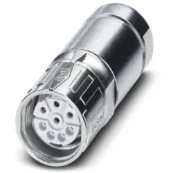 Jack, M23, 6 pole, crimp connection, SPEEDCON locking, straight, 1618199