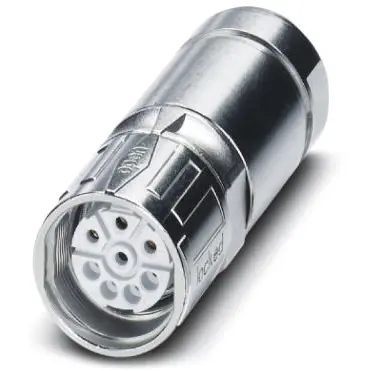 Jack, M23, 6 pole, crimp connection, SPEEDCON locking, straight, 1618199 - 1