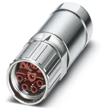 Jack, M23, 13 pole, crimp connection, screw locking, straight, 1622005 - 1