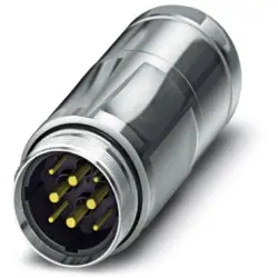 Plug, M40, 6 pole, crimp connection, SPEEDCON locking, straight, 1613426