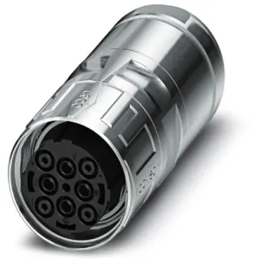 Jack, M40, 6 pole, crimp connection, SPEEDCON locking, straight, 1613429 - 1