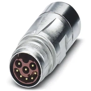 Plug, M17, 17 pole, crimp connection, SPEEDCON locking, straight, 1614532 - 1