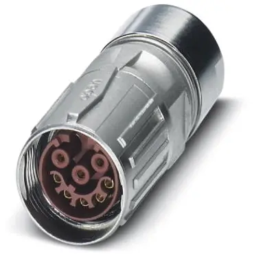 Jack, M17, 17 pole, crimp connection, SPEEDCON locking, straight, 1613325 - 1