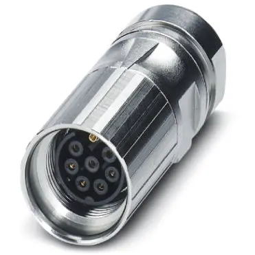 Jack, M17, 8 pole, crimp connection, screw locking, straight, 1624555 - 1