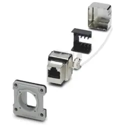 Mounting frame, Cat 5e, natural, front mounting, for RJ45 connector, 1652402