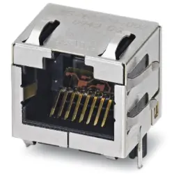 Socket, RJ45, 8 pole, 8P8C, Cat 6A, solder connection, through hole, 1420401