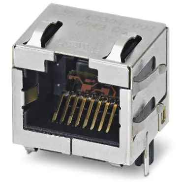 Socket, RJ45, 8 pole, 8P8C, Cat 6A, solder connection, through hole, 1420401 - 1