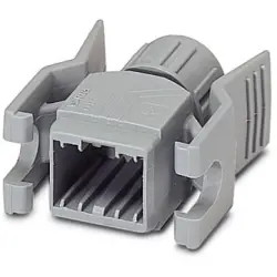 Grommet housing, gray, front mounting, for RJ45 connector, 1652295