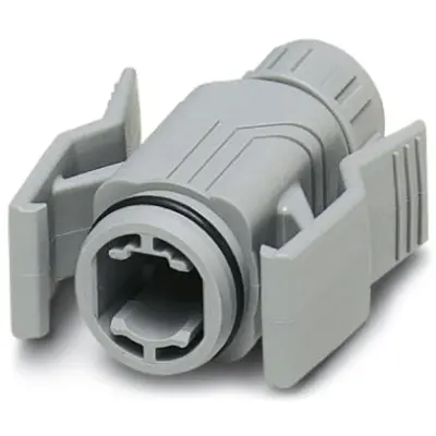 Grommet housing, gray, for RJ45 connector, 1652732 - 1