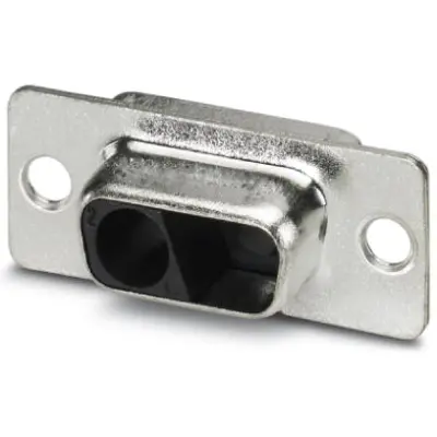 D-Sub socket, 2 pole, equipped, straight, screw connection, 1688421 - 1