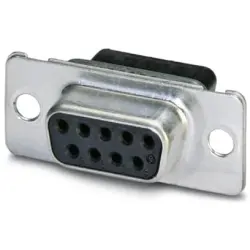 D-Sub socket, 9 pole, standard, equipped, straight, crimp connection, 1688861