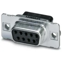 D-Sub socket, 9 pole, standard, straight, crimp connection, 1688845