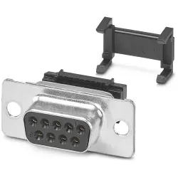 D-Sub socket, 9 pole, standard, equipped, angled, screw connection, 1688829