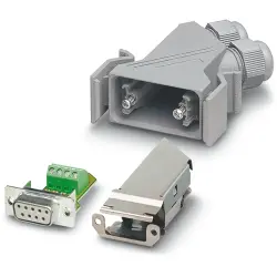 D-Sub socket, 9 pole, standard, equipped, straight, screw connection, 1689307