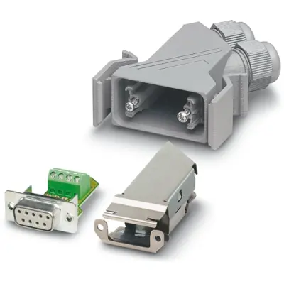 D-Sub socket, 9 pole, standard, equipped, straight, screw connection, 1689307 - 1