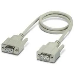 Extension cable, 2 m, D-Sub plug, 9 pole to D-Sub socket, 9 pole, 1656246